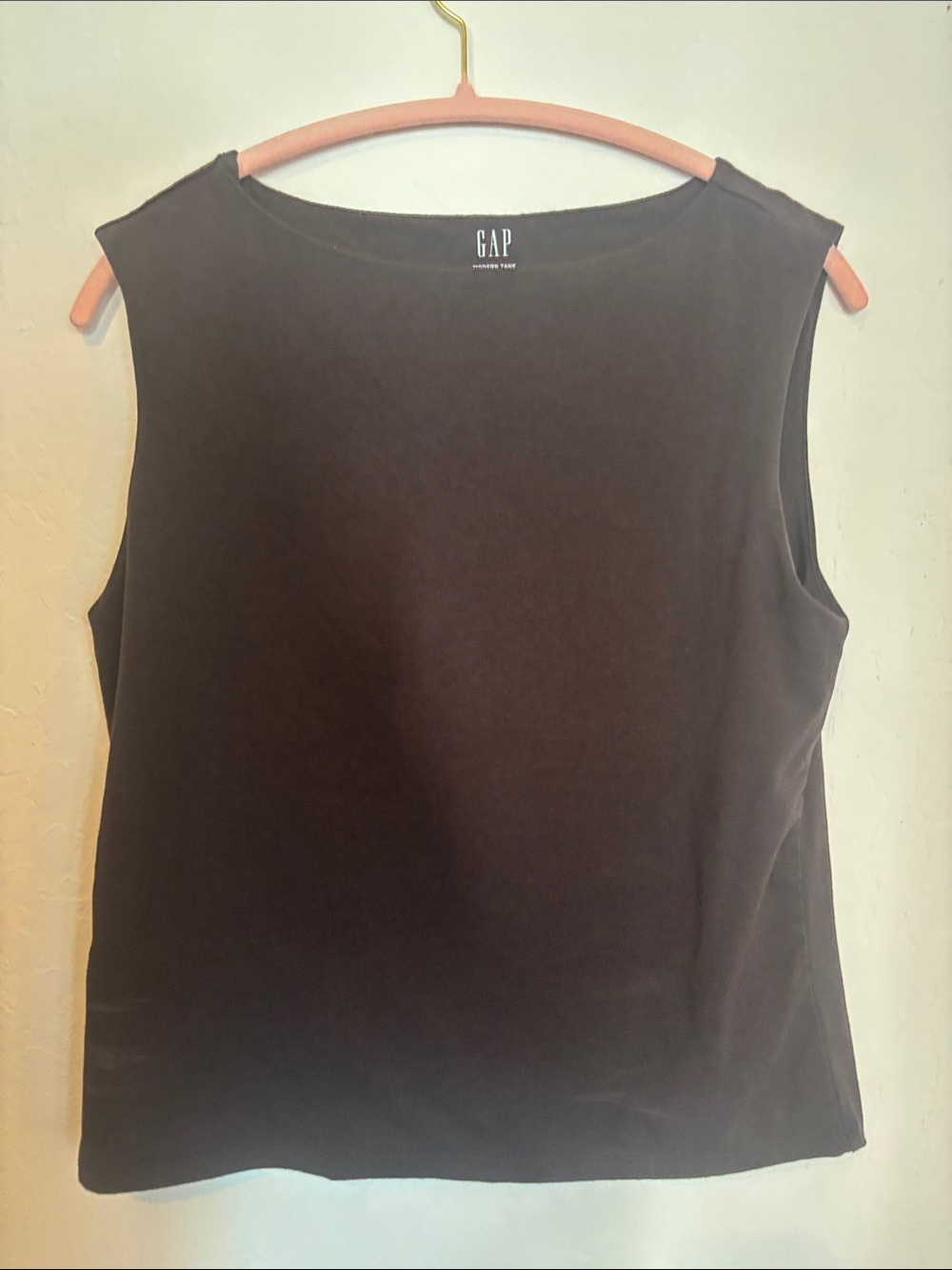 GAP Brown Sleeveless Boat Neck Tank Top